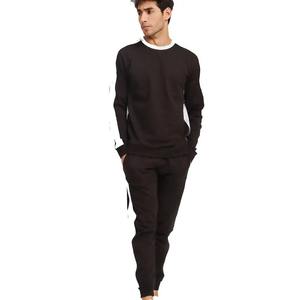 Conjunto de sudadera y pantalón de algodón personalizado para mujer Unisex con cuello redondo de alta calidad, conjunto de pantalones de chándal y sudadera para hombre, chándal para correr - Product Image 1