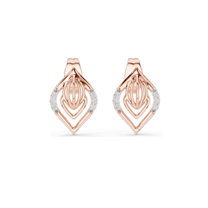 ต่างหูเพชรแล็บ 0.06 กะรัต สำหรับผู้หญิง ความใส VVS-VS EF  ทอง 18KT, 14KT, 10KT และเงิน 925  ทองชมพู, ทองเหลือง, ทองขาว - Product Image 1