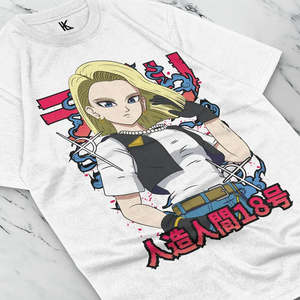 Camiseta de Dragon Ball Android 18, Jersey Transpirable con Decoración de Logotipo - Product Image 4