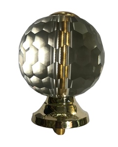 Luxury Crystal <b>Ball</b> with Brass base available in Gold & Chrome with Best Quality finishing for Steel Railing Accessories - Product Image 1