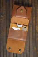 Dompet Kartu Tipis Kulit Asli Buatan Tangan Desain Vintage, Dapat Dipersonalisasi, Tempat Kartu Kredit dan Uang Koin, Warna dan Logo Dapat Disesuaikan, Kualitas Tinggi