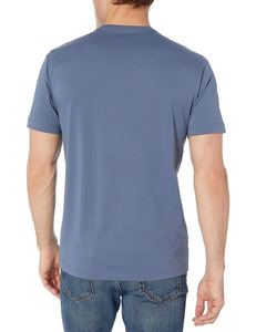 เสื้อยืดคอกลมแขนสั้นสำหรับผู้ชายเสื้อทรงหลวมผ้าคอตตอน100% สีพื้นแบบเรียบง่ายไซส์ใหญ่พิเศษ - Product Image 3