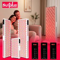 Promotion : Panneau de luminothérapie rouge infrarouge pour le visage, contrôle intelligent par écran tactile, support en aluminium, direct usine