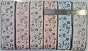 Bordado floral hecho a medida en formas de color pastel claro en diseños de flores para diversos fines en diferentes tamaños y para reventa - Product Image 3