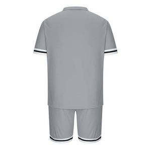 Conjunto de chándal de talla grande para hombre de verano 2025, camiseta con logotipo personalizado, pantalones cortos, pantalones transpirables con etiqueta privada, patrón sólido - Product Image 2