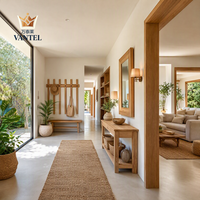 Muebles de Entrada para Casa de Huéspedes de Estilo Contemporáneo Vantel con Banco Zapatero y Sistema de Almacenamiento de Abrigos