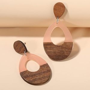 Pendiente de resina epoxi de lujo y diseño de la mejor calidad, pendiente moderno de madera y resina para mujeres y niñas, joyería de Aaliyan Impex - Product Image 2