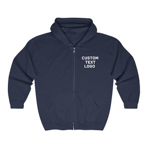 Sweat-shirt d'hiver pour homme en coton 350G, personnalisé, avec capuche et fermeture éclair, cordon de serrage, coupe classique, motif uni, service OEM, vente en gros - Product Image 1