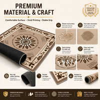 Tapis de protection en diatomite résistant à l'usure pour Mahjong, tapis de jeu de table robuste et résistant aux taches, vente en gros, pour cartes de poker, style minimaliste américain
