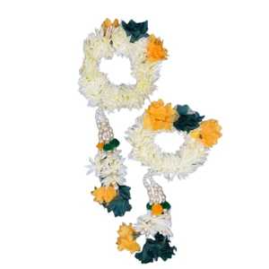 เครื่องประดับดอกมะลิประดิษฐ์ทำมือสำหรับเจ้าสาวและเพื่อนเจ้าสาวในงานเมยอน ฮาลดี งานเฉลิมฉลองต่างๆ เครื่องประดับกัจราสำหรับผู้หญิง - Product Image 1