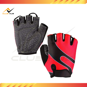 Unisex medio dedo reflectante ciclismo carreras guantes transpirable ajustable correa de muñeca antideslizante Color arcoíris - Product Image 2