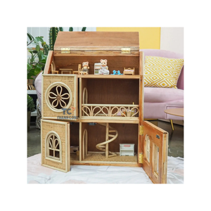 เด็กหวายหวายบ้านตุ๊กตาเด็กเล่นบ้านเฟอร์นิเจอร์หวายตุ๊กตาและของเล่น - Product Image 6