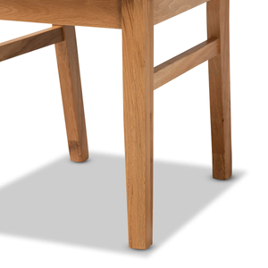 Silla de Comedor Maxmara Hecha de Madera de Teca Sólida con Mimbre de Ratán con Acabado Natural - Product Image 5