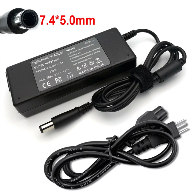 OEM Charger for HP 90W 19.5V 4.62A 7.4x5.0mm AC Travel Adapter 7.4x5.0 mm HSTNN-DA22 601485-001 Adapter for HP Nc4200 500 510