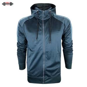 Conjunto de chándal azul marino para hombre, sudadera con cremallera, pantalones para correr, ropa deportiva informal de invierno de dos piezas atlética ligera, 100% algodón - Product Image 5