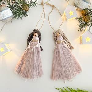 Ornement décoratif suspendu de Noël en macramé de sublimation vierge avec aspect de finition naturelle - Product Image 6