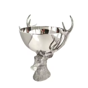 <b>Vintage</b> Reindeer Handles Ice <b>Bucket</b> <b>Champagne</b> Holder Unique Design Ice <b>Bucket</b> Durable Quality Handcrafted Bar Decor Supplies - Product Image 2