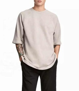 Camiseta de fitness de gimnasio de gran tamaño para hombre de alta calidad Camiseta de entrenamiento deportivo de algodón 100% - Product Image 1