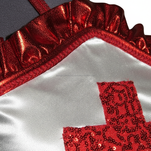 Disfraz de Enfermera Sexy para Mujer, Conjunto de 4 Piezas, Top Corto, Falda Plisada y Diadema, Lencería para Adultos, Juego de Roles - Product Image 6