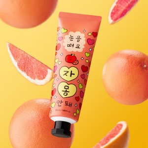 Crème pour les mains hydratante, éclaircissante et nourrissante DAISO the FACE SHOP Fruits Tok Pamplemousse 50ml, infusée aux ingrédients végétaux - Product Image 1