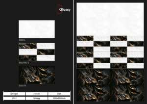 Carreaux muraux en céramique de luxe 300x600mm pour salle de bain et cuisine, finition brillante ou mate, texture effet sucre, design mural intérieur luxueux - Product Image 4