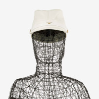 Sombrero Kepi de cuero de Napa contemporáneo Carlo Forti, tocado de guerra italiano de lujo, estilo glamoroso, versión más ligera, Unisex para hombres y mujeres