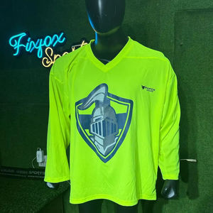 Camiseta de Hockey sobre Hielo de Manga Larga Unisex de Alta Calidad OEM, Nombre del Equipo Personalizado Impreso, Camisetas Deportivas - Product Image 2