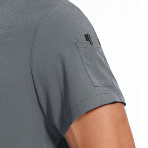 Elegante camiseta personalizada para hombre con opciones de bordado de impresión de logotipo cómodo uniforme médico profesional para el cuidado de la salud - Product Image 2