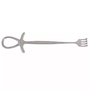 Retractor Quirúrgico de acero inoxidable, 4 pulgadas, 4 puntas afiladas, 28,0mm de ancho, dedo modificado, aprobado por CE - Product Image 4