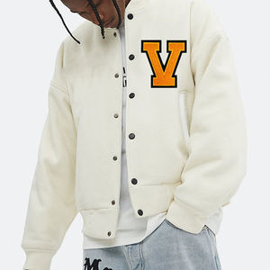 2023 gros haute rue mode personnalisé letterman bomber manteaux broderie unisexe hommes veste de baseball - Product Image 6