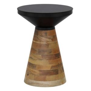 Mesa auxiliar de madera elegante y duradera con encanto Blacktop moderno con superficie negra Lisa para uso en sofá y cabecera - Product Image 3