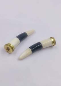 Colgantes Vintage Hechos a Mano de Hueso de Cuerno con Tapas de Latón, Dijes de Joyería Tribal para Niños, para la Elaboración de Collares - Product Image 4