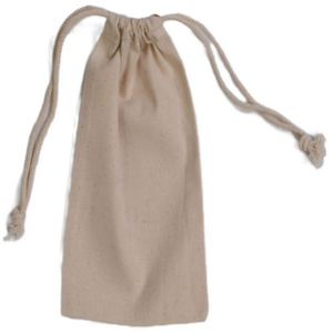 100% Organic Cotton <b>Drawstring</b> Pouch Bag Custom Logo Printing Medium Size (30-50cm) Eco-Friendly Gift Bag for Promotional Use - Product Image 2