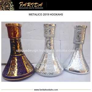 Chicha Farida de luxe, mini narguilé en verre, design élégant, base de vase de qualité, technique de miroir unique, revêtement métallique - Product Image 6