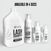 Shampooing moussant hydratant pour extensions de cils, végétalien, sans cruauté, pH équilibré, sans parabène, sans bétaine, sans huile, 1US Gal