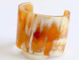 Cuerno único hecho a mano de lujo al por mayor Natural búfalo buey vaca cuerno brazalete joyería de moda para hombres y mujeres - Product Image 3