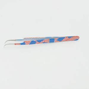 Pinzas para pestañas de etiqueta privada, pinzas profesionales de acero inoxidable, instrumento de belleza de alta calidad, color personalizado - Product Image 3