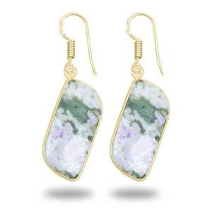 Design Earrings Original Jade for Women Daily Dating Original Jade Statement earring for Women Classic 18K Gold Plated - Product Image 4