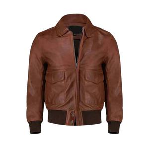 <b>Men</b> brown color zipper biker <b>jacket</b> vintage hot sale premium quality hot sale <b>leather</b> <b>jacket</b> <b>men's</b> - Product Image 3