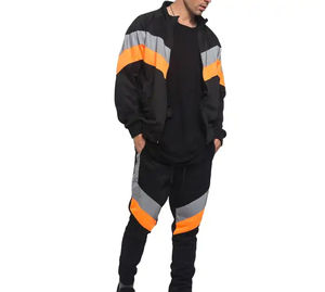2025 personnalisé de haute qualité 2025 coupe-vent sur mesure deux pièces veste élastique pantalon fermeture éclair coupe-vent ensemble pour hommes - Product Image 3