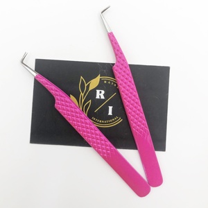 แหนบต่อขนตาสแตนเลสอุปกรณ์ความงามที่ผ่านการทดสอบด้วยมือเป็นมิตรกับสิ่งแวดล้อมสำหรับทำเล็บมือและขนตาฉลากส่วนตัว - Product Image 2