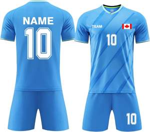 Promotion Breathable Men's Soccer Wear Kit Quick Drying Custom Football Uniform Shorts Wholesale - Product Image 2