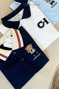 ชุดเสื้อผ้าเด็กผู้ชายลายการ์ตูนปักคุณภาพสูง ผ้าฝ้าย 100% พร้อมส่ง 2 ชิ้น สีน้ำเงินเข้ม -Jayden - Product Image 3
