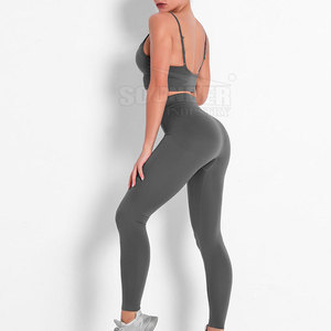 Conjunto de Yoga Profesional para Mujer, Ecológico, Transpirable, de Secado Rápido, Diseño Sólido, Tallas Grandes, 2 Piezas, Alta Calidad, Elástico - Product Image 4