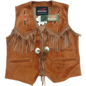 เสื้อกั๊กหนังสไตล์ตะวันตกสำหรับผู้ชายและ Beaded2023สไตล์วินเทจสไตล์ตะวันตก - Product Image 6