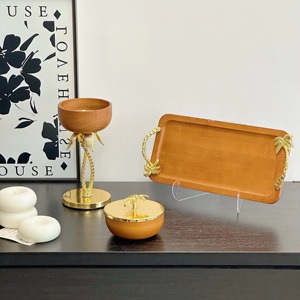 Rustic Wooden Bowl with Long Stand Unique Artisan Design for Tabletop Decoration or Special Gift Use Handcrafted From India - Product Image 2