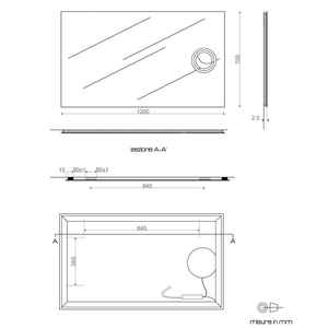 Espejo Rectangular con Retroiluminación LED de 120x70 cm - Product Image 6