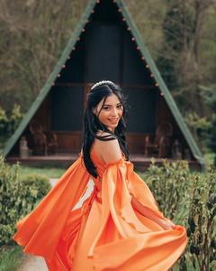 Robe volante fluide pour femmes robe longue de maternité robe de plage avant le mariage Photoshoot - Product Image 1