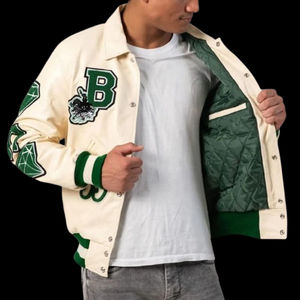 Chaqueta Universitaria de Béisbol para Hombre, Chaqueta Varsity Minimalista, Ropa de Abrigo Informal de Invierno, Ropa de Moda Diaria Cálida - Product Image 1