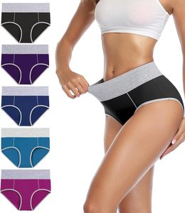 Ropa Interior Femenina de Cintura Alta Smooth Embrace, Algodón Elástico Suave con Encaje, Abertura para Botones, Flujo de Aire, Control Medio, Ecológica, para Uso Diario - Product Image 6